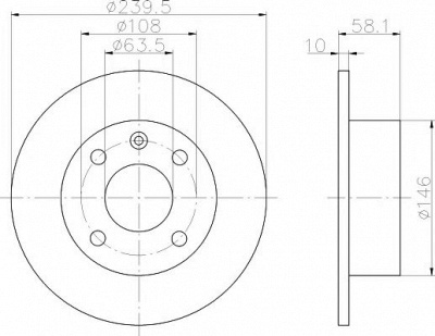 HELLA PAGID 8dd355100541 -  Тормозной диск